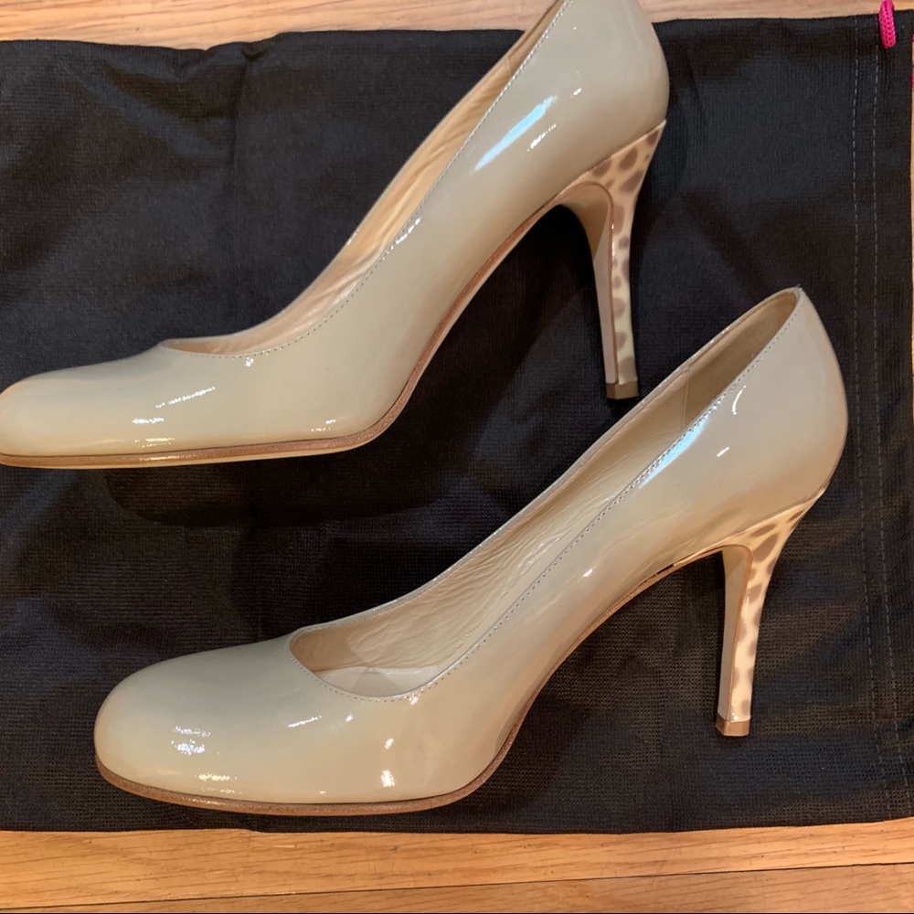 NIB Kate Spade Karolina Patent Nude Ocelot Heel